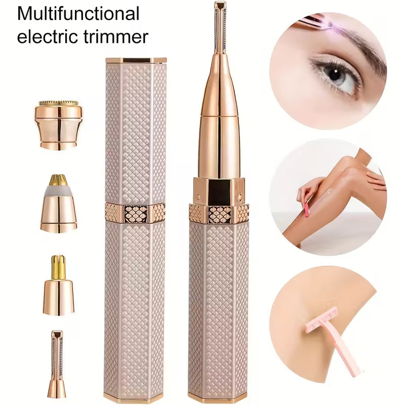 USB Rechargeable Women'S Hair Removal and Eyebrow Trimmer
