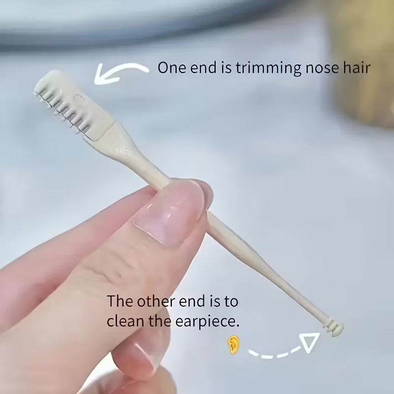 3/5/12pcs 360° Rotating Dual-Head Manual Nose Hair Trimmer and Cleaner
