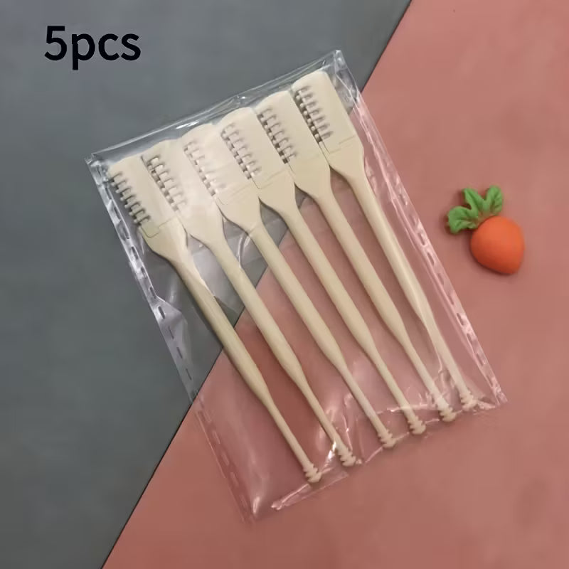 3/5/12pcs 360° Rotating Dual-Head Manual Nose Hair Trimmer and Cleaner